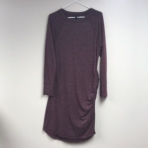 Heathered Maroon jersey dress